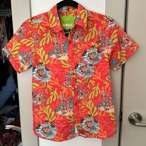 RSVLTS Spongebob “Luau” kids buttondown shirt